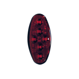 Luce stroboscopica ovale rossa LED